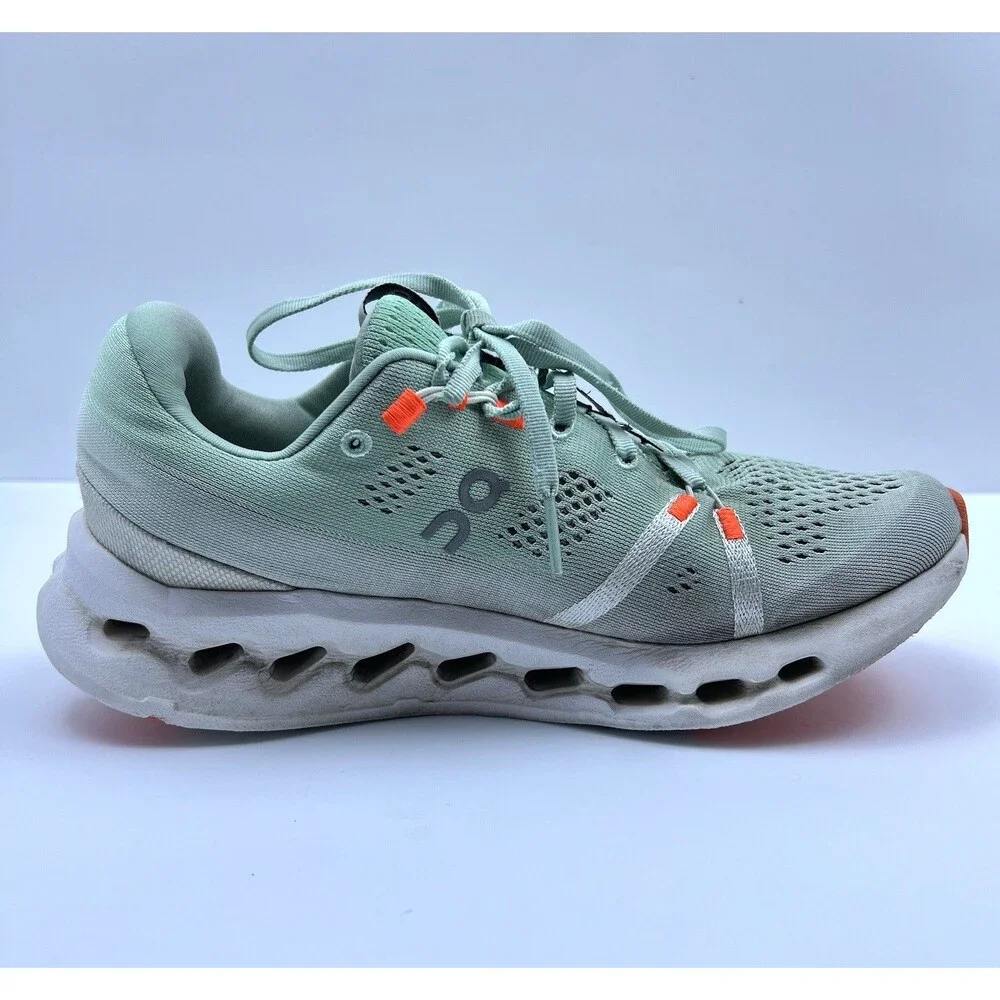 On Cloud Cloudsurfer Women's Running Shoes Glacier Flame Mint Gym Size 8.5